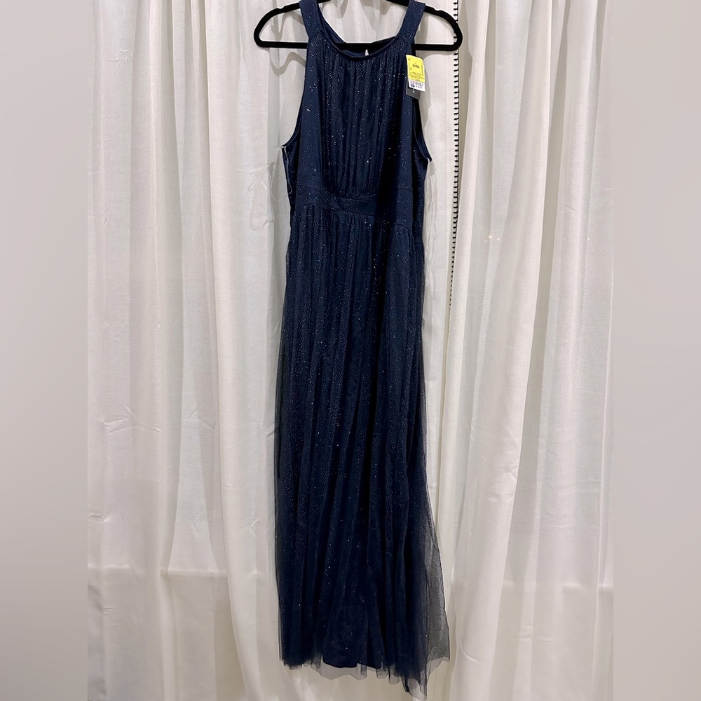 Long Blue Glittery Dress